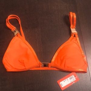 NWT River island orange bikini top with gold gems 4